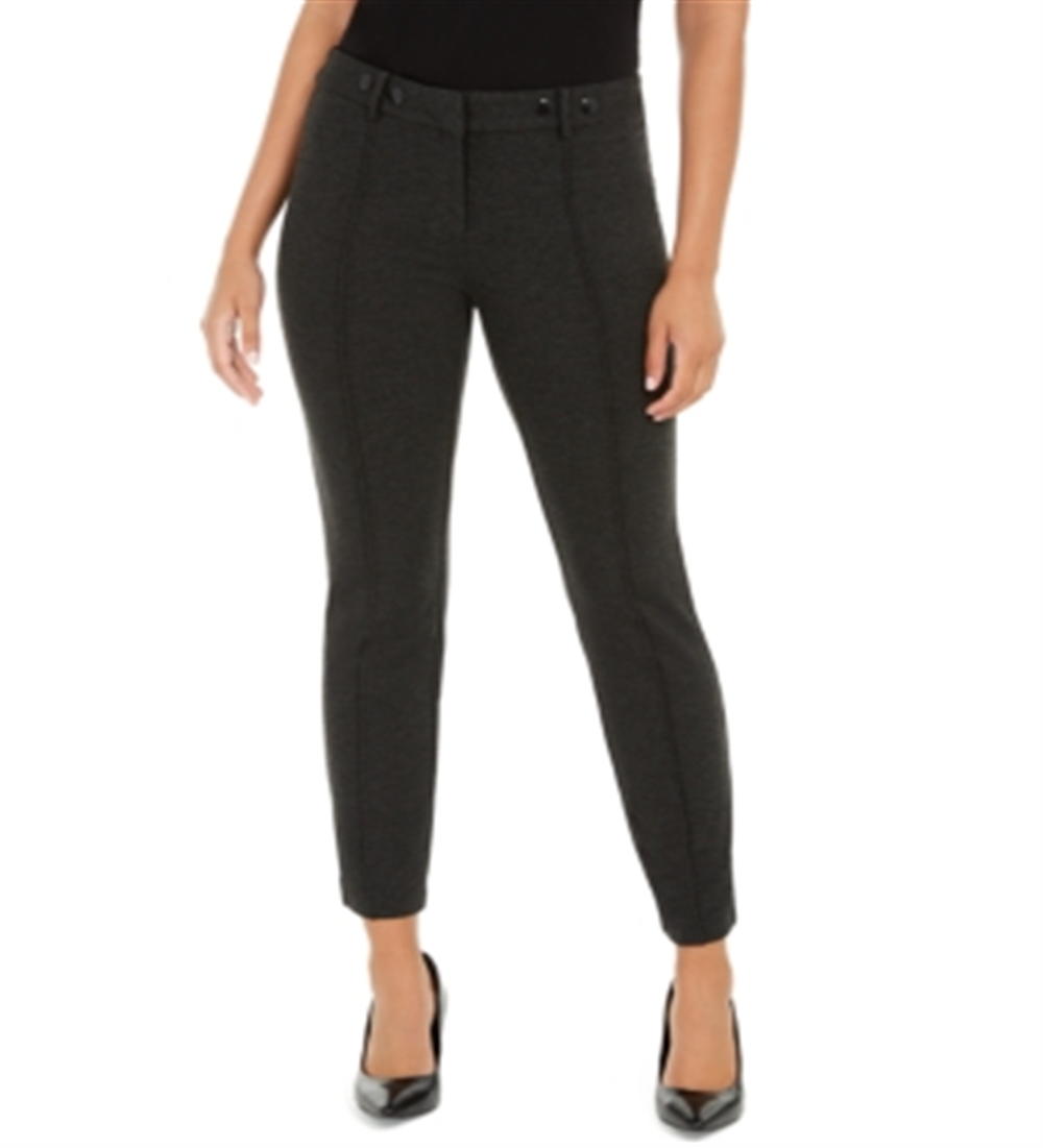 Alfani Women's Ponte Slim Fit Skinny Pants Gray Size 12
