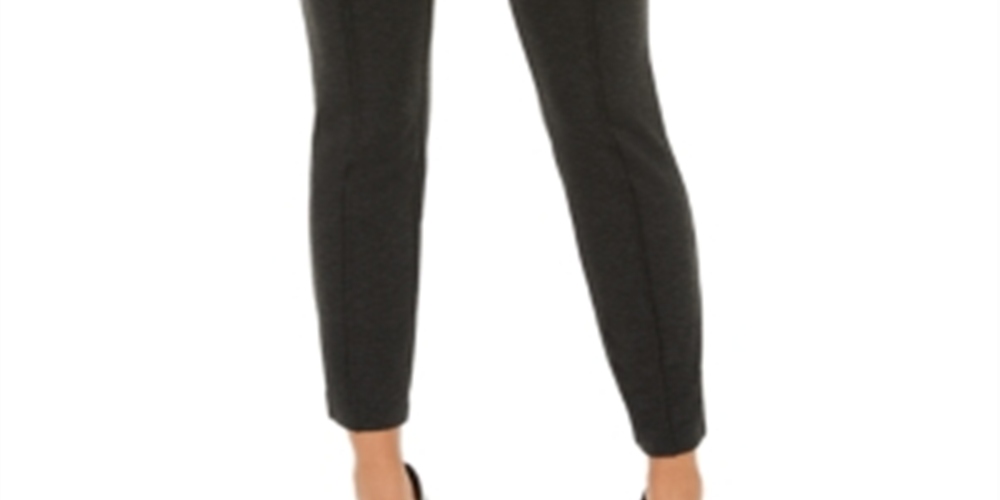 Alfani Women's Ponte Slim Fit Skinny Pants Gray Size 12