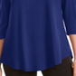 JM Collection Women's Cold Shoulder Top Blue Size Medium