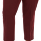 Charter Club Women's Plus Slim Leg Ankle Pants Red Size 28W