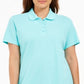 Karen Scott Women's Cotton Polo Shirt Blue Size Large