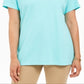Karen Scott Women's Cotton Polo Shirt Blue Size Large