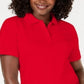 Karen Scott Women's Cotton Polo Shirt Red Size Medium