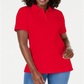 Karen Scott Women's Cotton Polo Shirt Red Size Medium