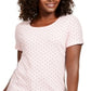 Karen Scott Women's Dot Print T-Shirt Pink Size Large
