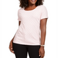 Karen Scott Women's Dot Print T-Shirt Pink Size Large
