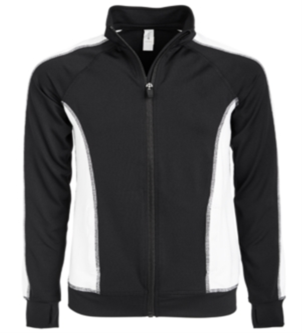 Ideology Big Girl's Colorblocked Track Jacket Black Size Small