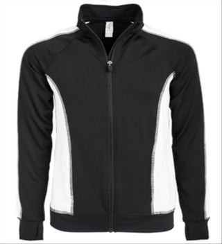 Ideology Big Girl's Colorblocked Track Jacket Black Size Small