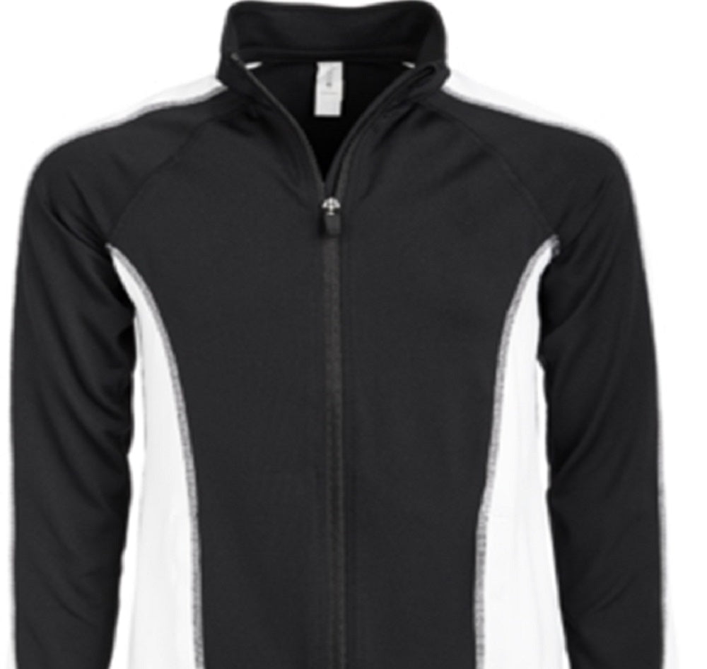 Ideology Big Girl's Colorblocked Track Jacket Black Size Small