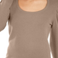 INC International Concepts Women's Cashmere Puff Sleeve Sweater Brown Size XS