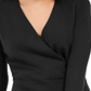 INC International Concepts Women's Cashmere Surplice Sweater Black Size X-Small
