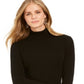 Style & Co Women's Ribbed Turtleneck Sweater Black Size Petite