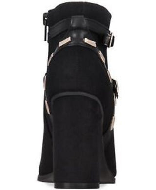 Thalia Sodi Women's Terrie Suede Closed Toe Ankle Fashion Boots Black Size 9 M
