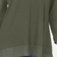 Style & Co Women's Chiffon Hem Top Green Size Petite