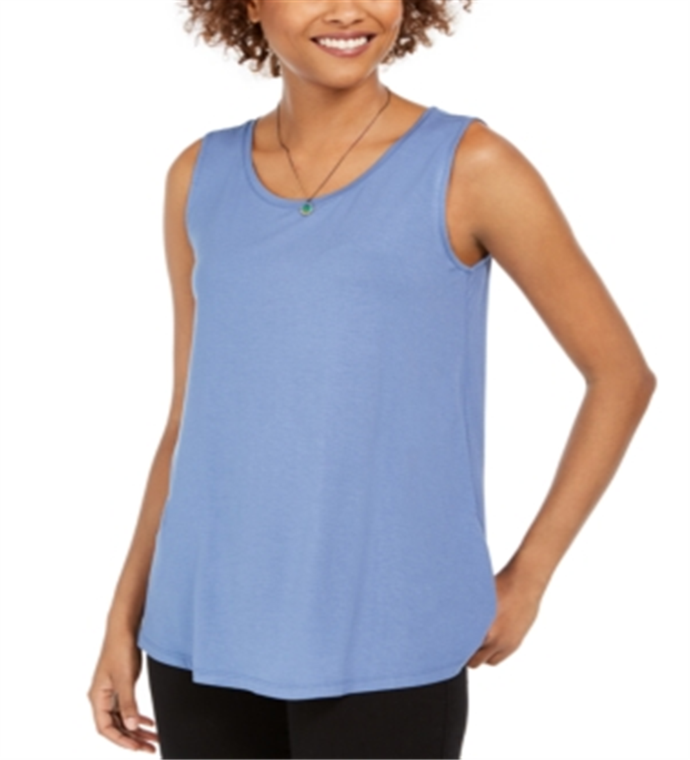 Style & Co Women's Swing Fit Tank Top Blue Size XX-Large