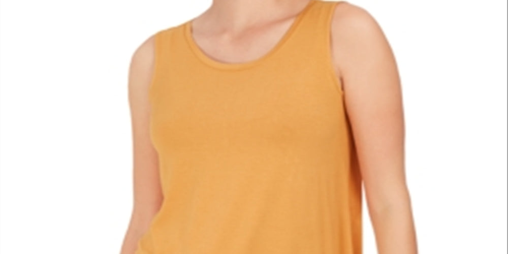 Style & Co Women's Swing Fit Tank Top Yellow Size Small