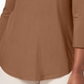 JM Collection Women's Three Quarter Sleeve Top Brown Size Petite