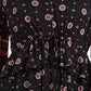 Style & Co Women's Black Tie Waist Peasant Blouse Size X-Small