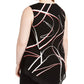 Alfani Women's Plus Sleeveless Printed Asymmetric Top Black Size 2X