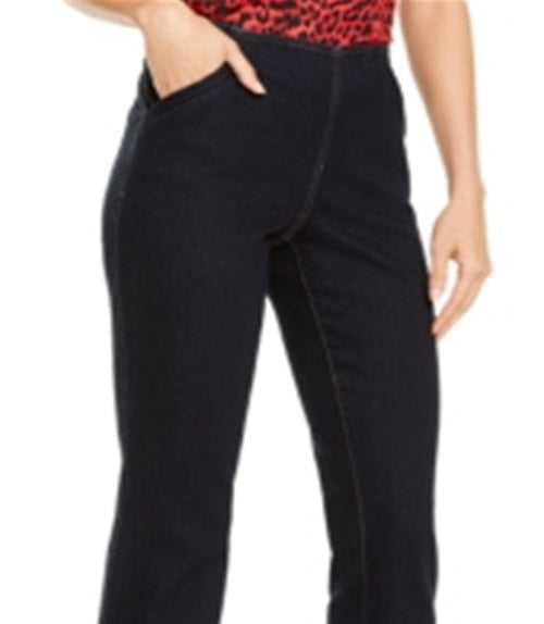 INC International Concepts Women's Snap Hem Bootcut Jeans Blue Size 2