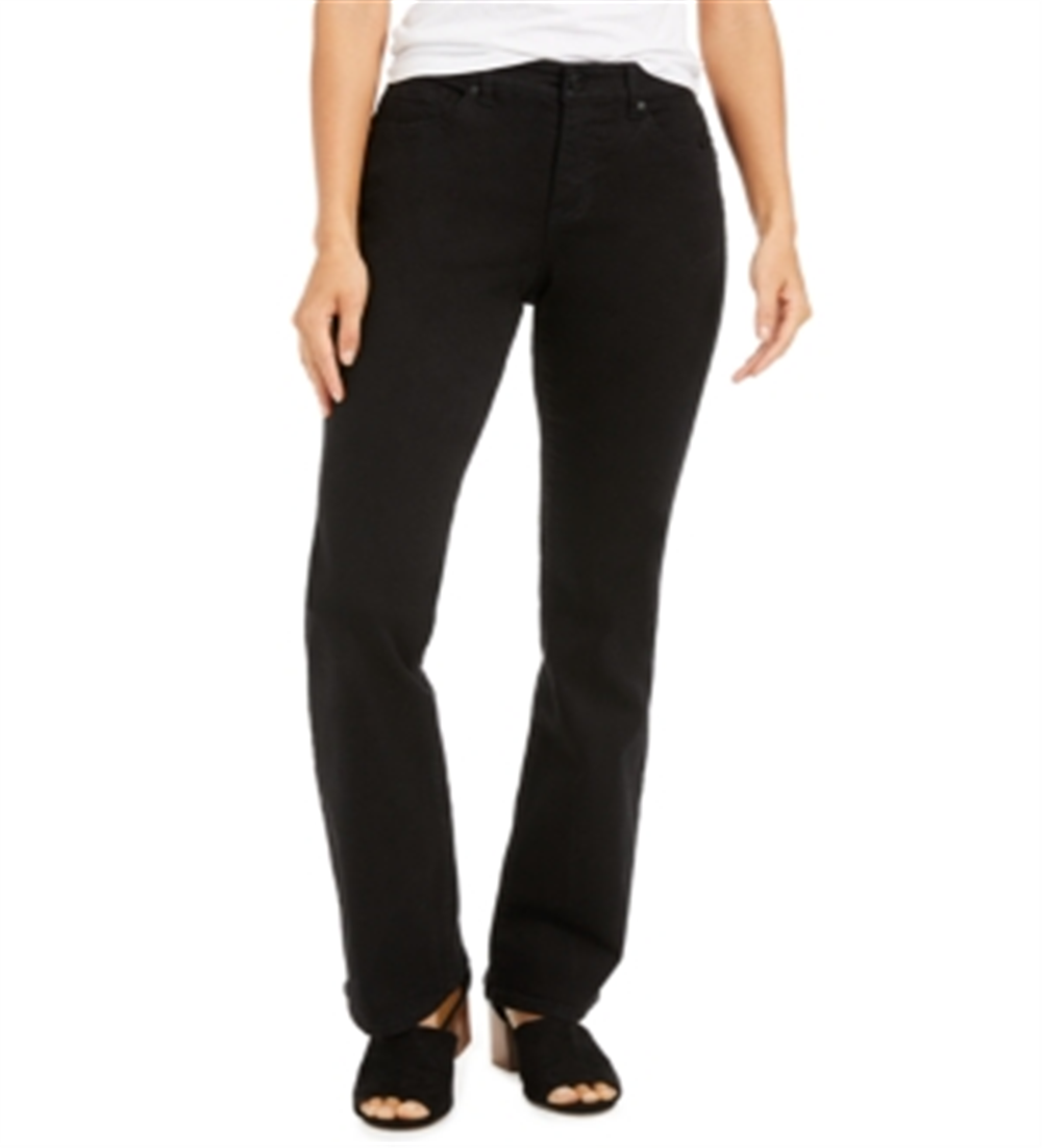 Style & Co Women's Power Sculpt Bootcut Jeans Black Size 6 Petite
