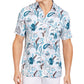 Tasso Elba Men's Stretch Floral Paisley Print Shirt Blue Size X-Large