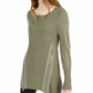 Bar III Women's Zippered Studded Sweater Green Size Small