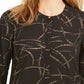 Jm Collection Women's Printed Pleated-Back Blouse Size S
