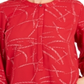 JM Collection Women's Amore Brushed Gel Printed Pleated Back Blouse Red Size XX-Large