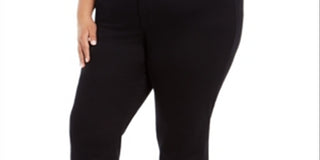 Style & Co Women's Plus Straight Leg Jeans Black Size 14W