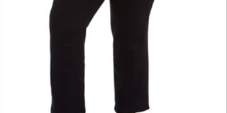 Style & Co Women's Plus Straight Leg Jeans Black Size 14W