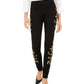 INC International Concepts Women's Embroidered Skinny Pants Black Size 14 Petite