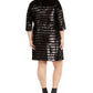 INC International Concepts Women's Plus Sequined Above Knee Sheath Dress Black Size 3X