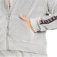 Ideology Little Girl's Velour Zip Up Hoodie Gray Size 6