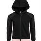 Ideology Big Girl's Pieced Zip Up Hoodie Black Size Large