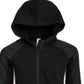 Ideology Big Girl's Pieced Zip Up Hoodie Black Size Large