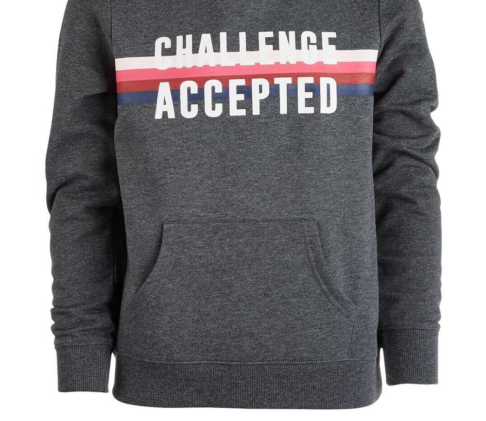 ID Ideology Big Girl's Graphic Print Hoodie Gray Size Small