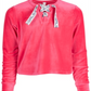 Ideology Big Girl's Lace Up Velour Sweatshirt Pink Size Large