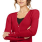 INC International Concepts Women's Puff Sleeve Cardigan Red Size XX-Large