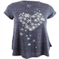 Style & Co Women's Petite Snowflake Heart Graphic T-Shirt Size Petite
