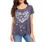 Style & Co Women's Petite Snowflake Heart Graphic T-Shirt Size Petite
