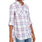 Style & Co Women's Plaid Tunic White Size Medium