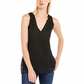 INC International Concepts Women's Black Mesh Embellished Tank Top Size Small