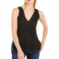INC International Concepts Women's Black Mesh Embellished Tank Top Size Small