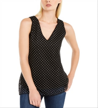 INC International Concepts Women's Black Mesh Embellished Tank Top Size Small