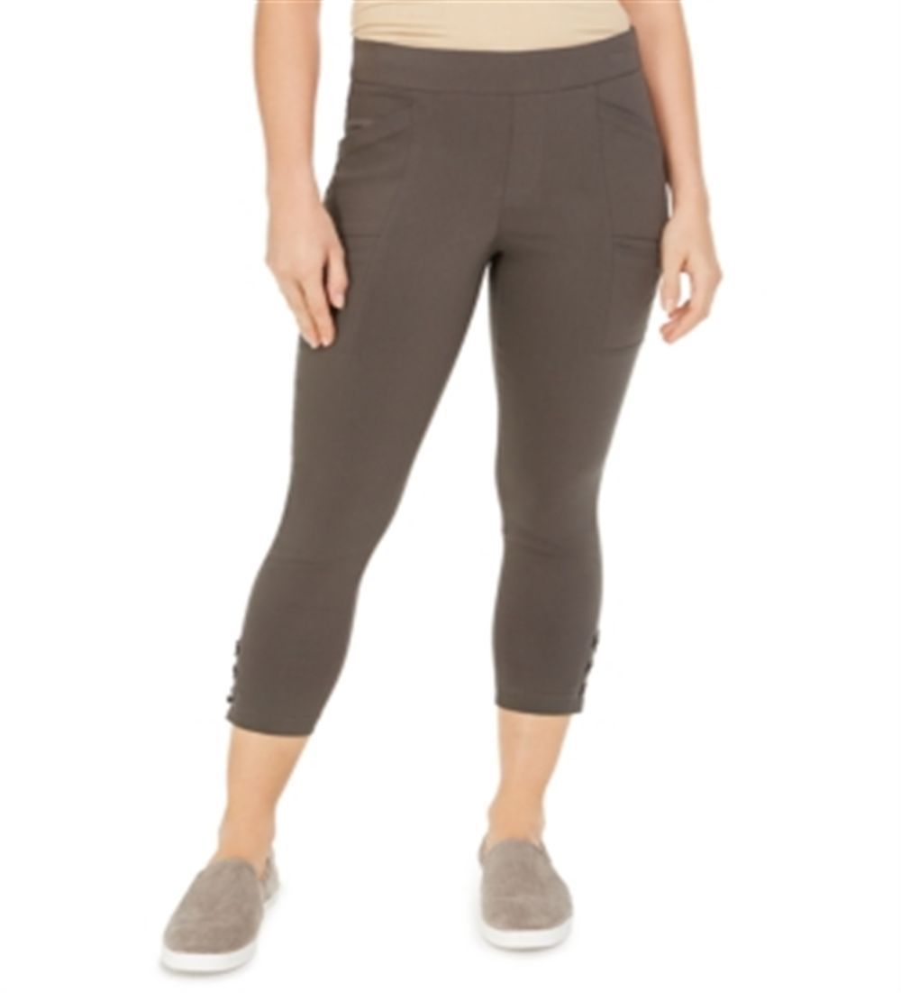 Style & Co Women's Cropped Utility Pants Green Size 4