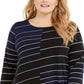 Alfani Women's Plus Printed High Low Tunic Blue Size 0X