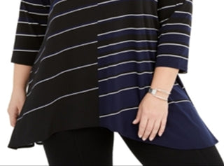 Alfani Women's Plus Printed High Low Tunic Blue Size 0X