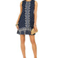 Style & Co Women's Sleeveless Printed a Line Dress Shift Blue Size X-Small