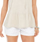 Style & Co Women's Cotton Sleeveless Peasant Top Brown Size Medium